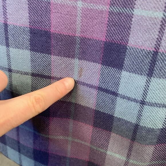 JAMES PRINGLE WEAVERS Ferguson Tartan Pleated Kilt & Scarf Buckles Wool Purple - Picture 7 of 15